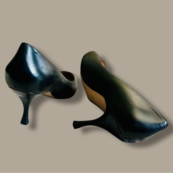 NWOT Stuart Weitzman Black Leather ‘Tippi 75’ Pointed Toe Pumps Size 11.5 - Picture 11 of 16